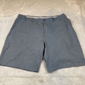 Bolle Golf B-Tech Mens Shorts Blue Heather Flat Front Size 40 Polyester Athletic